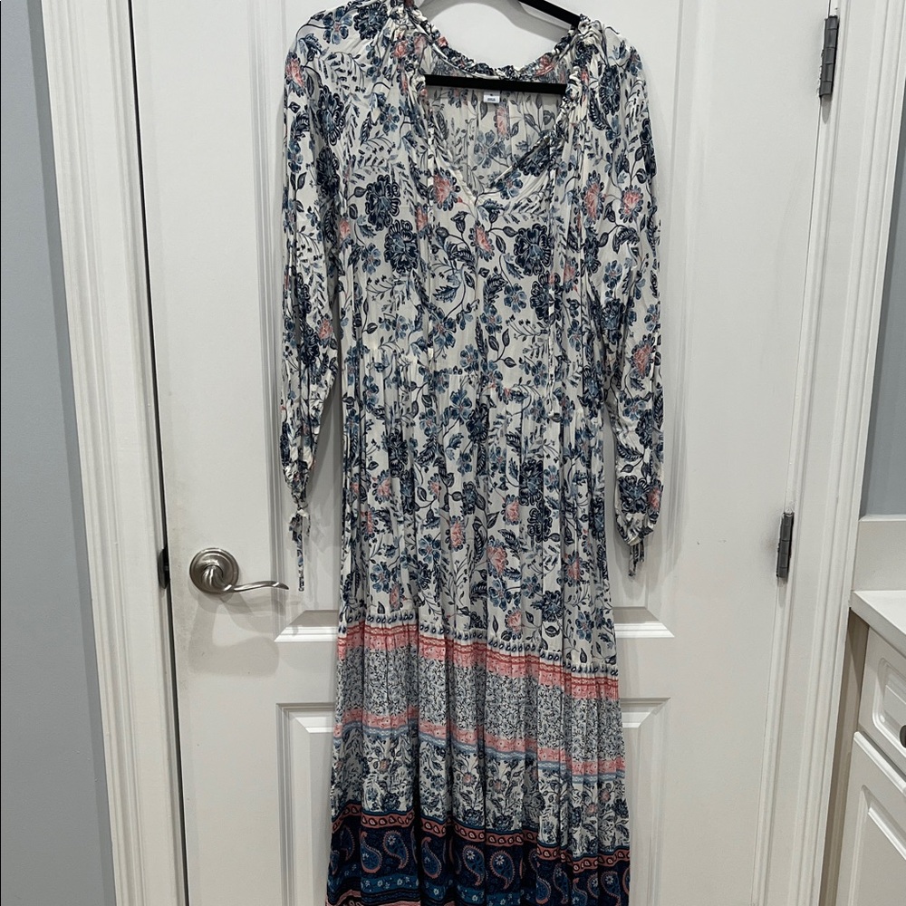 Old Navy Multicolor Floral Long Sleeve Dress